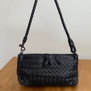 Bottega Veneta  Black Leather Shoulder Bag